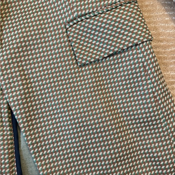 Veronica Beard Brown and Green Checked Blazer 4 - Picture 2 of 6